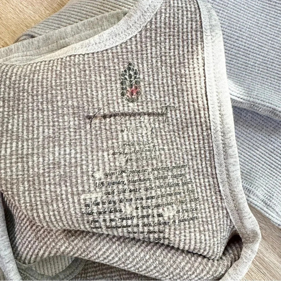 New Free People FP Movement Happiness Runs Henley Onesie One Piece Gray M/L - Picture 7 of 9